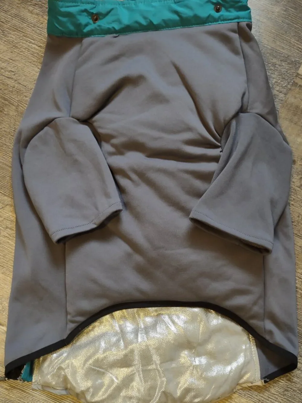 Dog Jacket/Coat Arcadia Trail XXL  Removable Hood Teal & Gray Colors